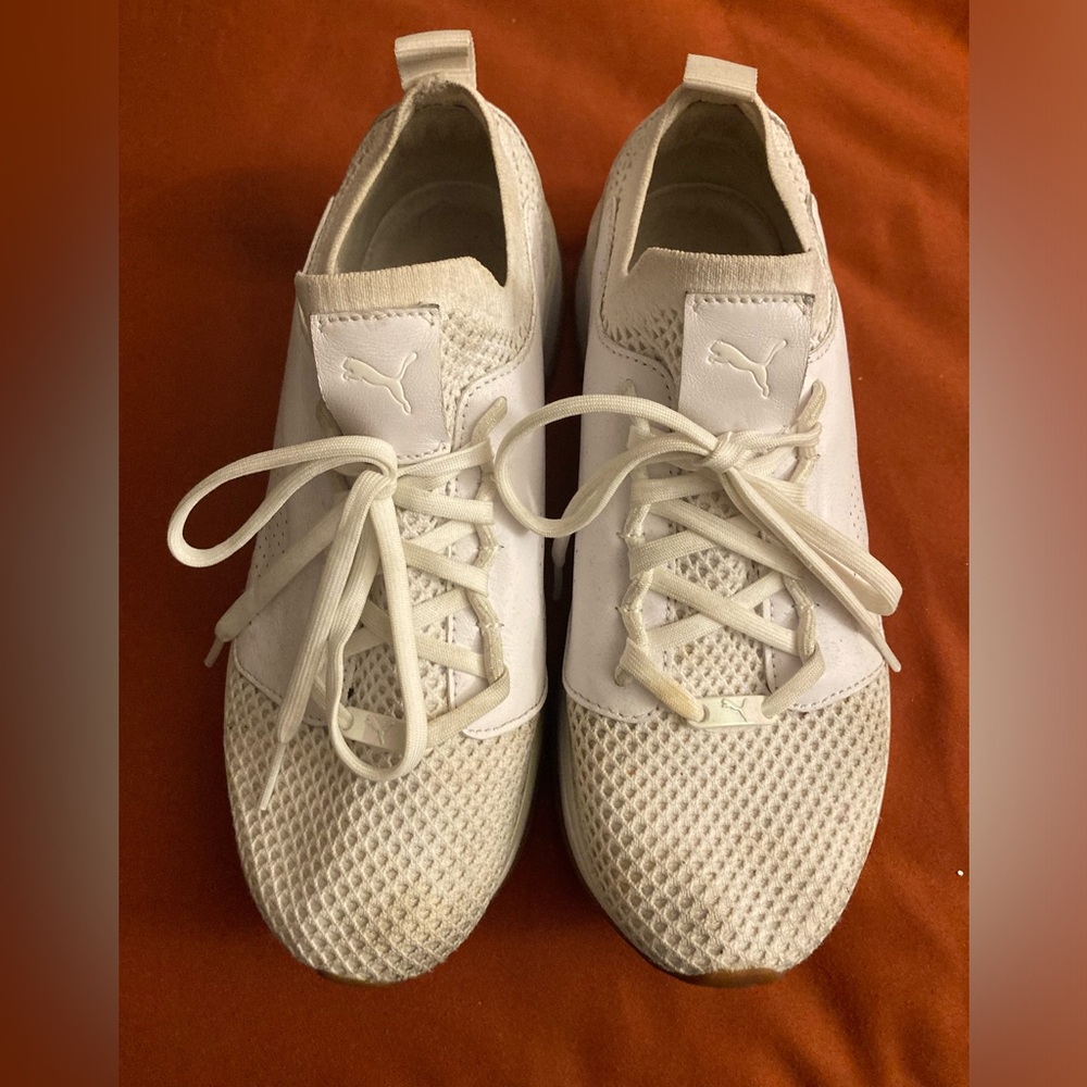 Puma Classic White Mesh Sneakers